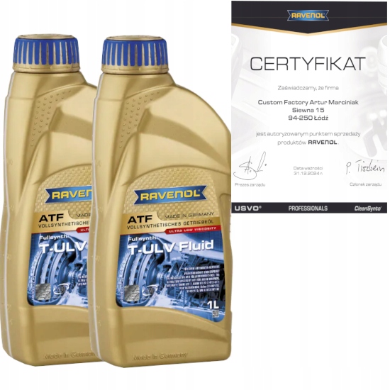RAVENOL ATF T-ULV FLUID 2L - OLEJ PRZEKŁADNIOWY VW G 053 001 A2