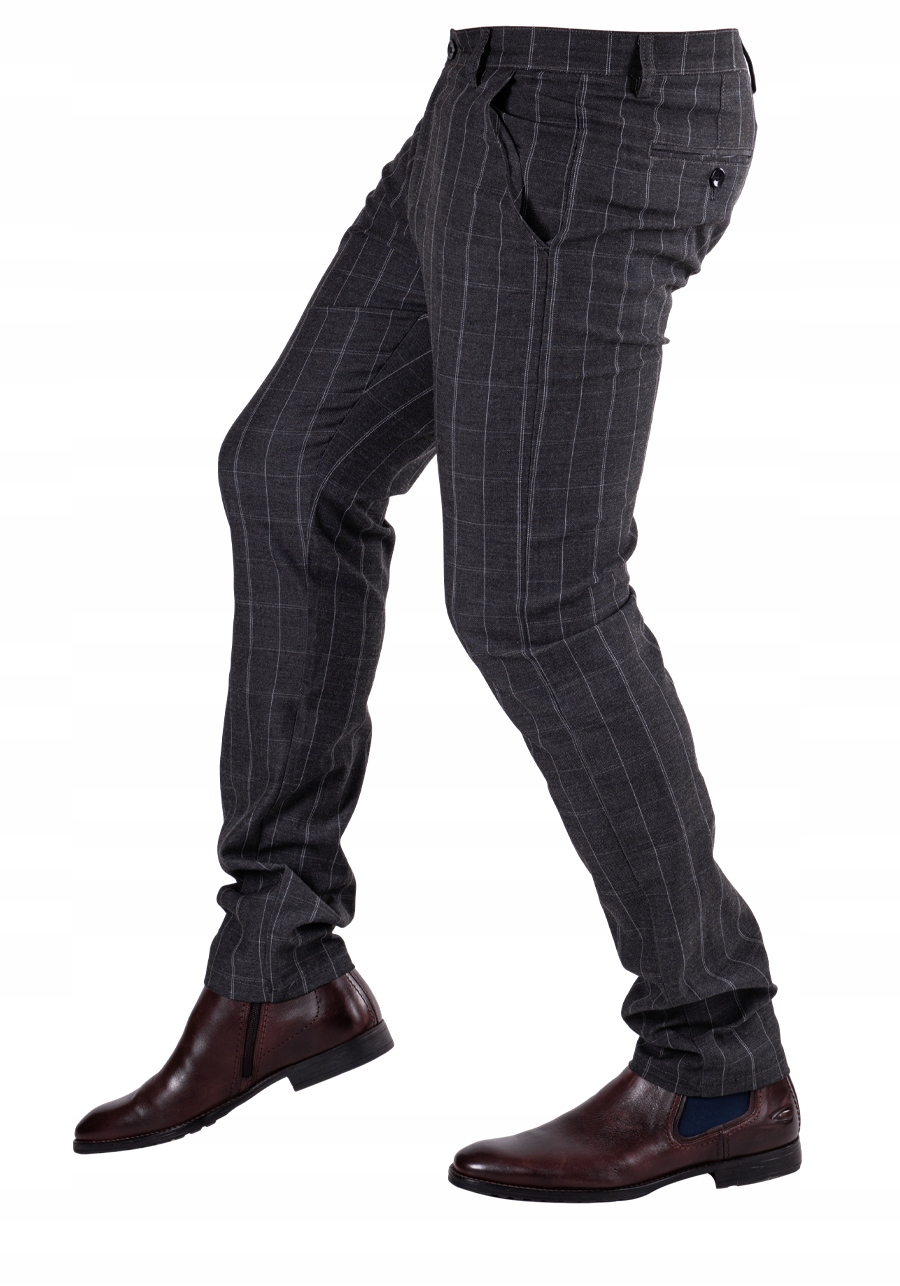 Elastyczne CHINOSY w kratę GAIZKA r. 33 Rozmiar 33