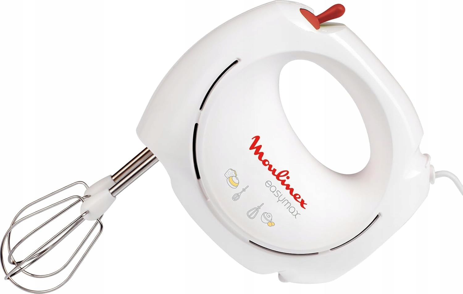 Moulinex Elektrický ruční mixér Plastový Bílo-červený