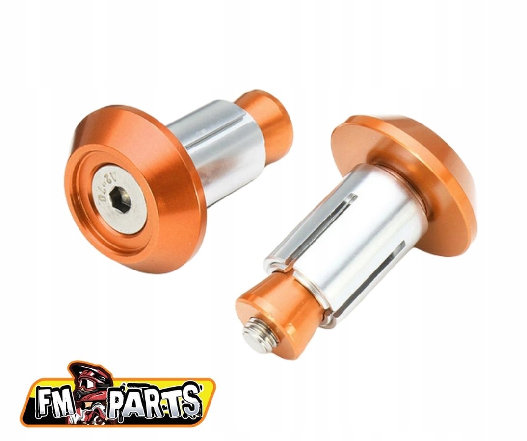 Fm-parts Końcówki Kierownicy/korki Aluminium Kolor Pomarańczowy