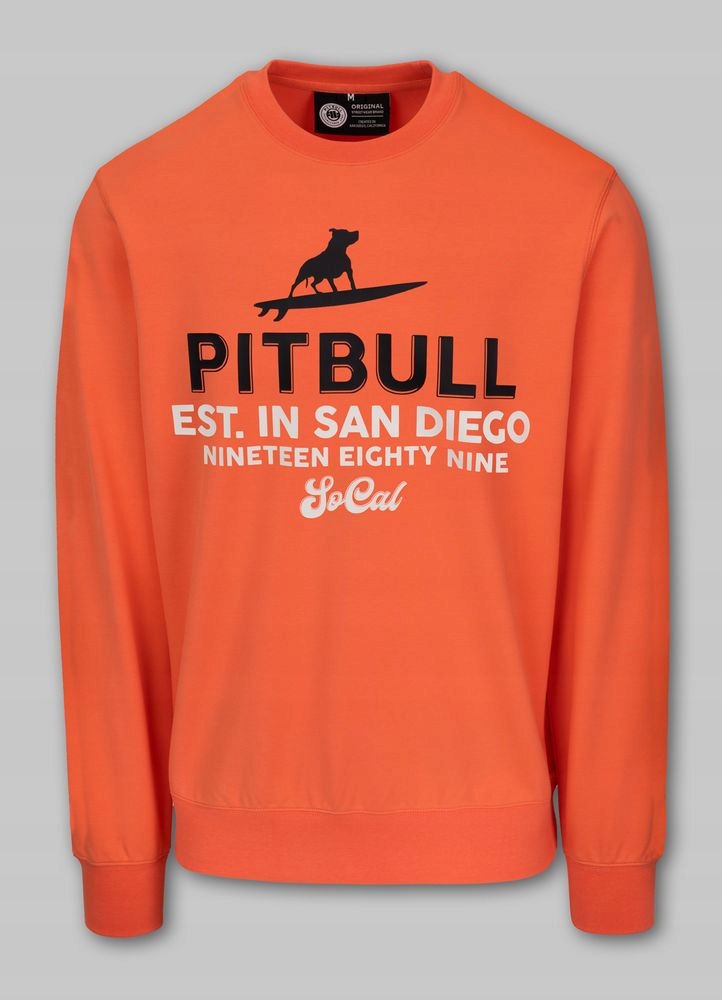 Pánská Mikina Pitbull Dresová Mikina Crewneck s potiskem Surfing Dog
