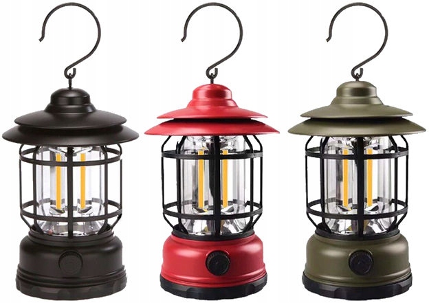 Lampa Kempingowa Wisząca LED COB USB 18650 Kolory Moc 10 W