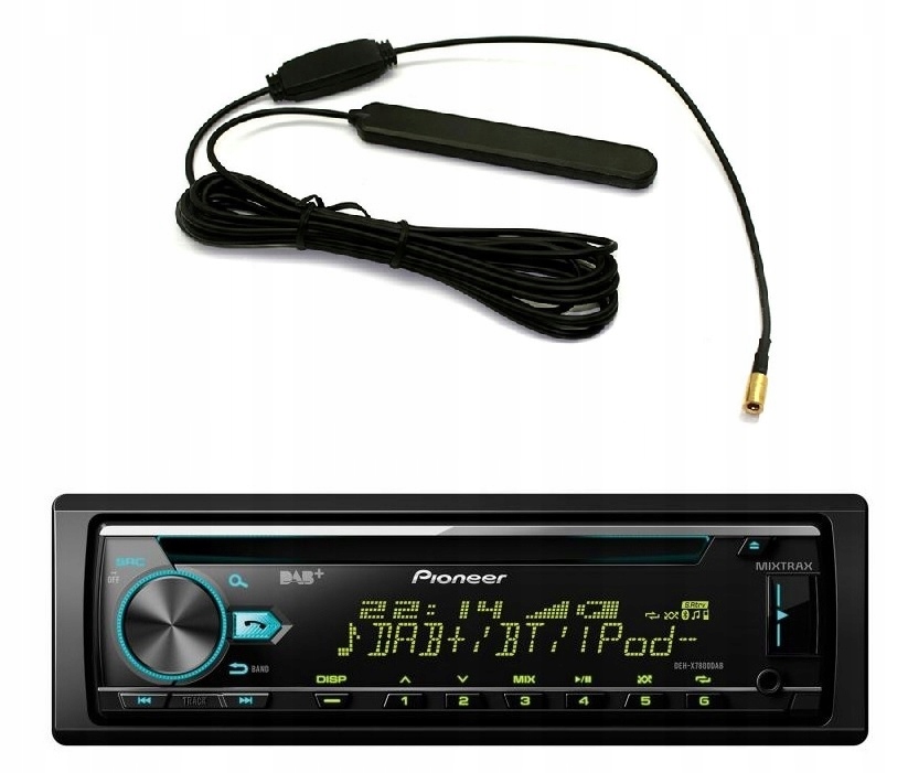 Pioneer DEH-X7800DAB autorádio CD MP3 Bluetooth Color anténa Dab+