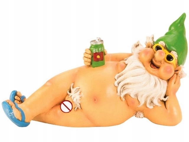 KRASNAL OGRODOWY NUDYSTA figurka dekoracja 25cm