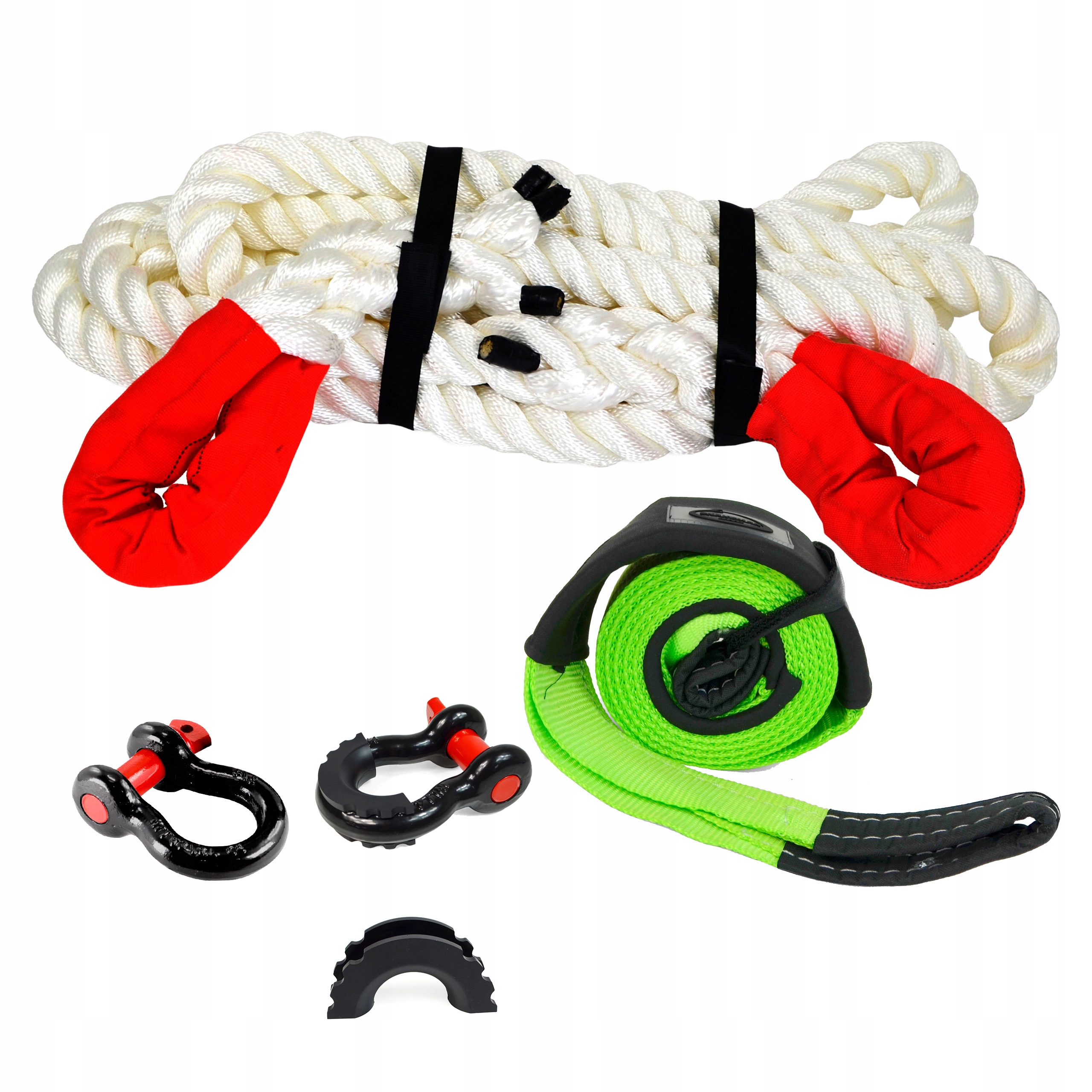 Kinetické lano 8 m 36 mm 25 t páska 3 m 75 mm 12 t 2 x sklo 4,75 t s krytom