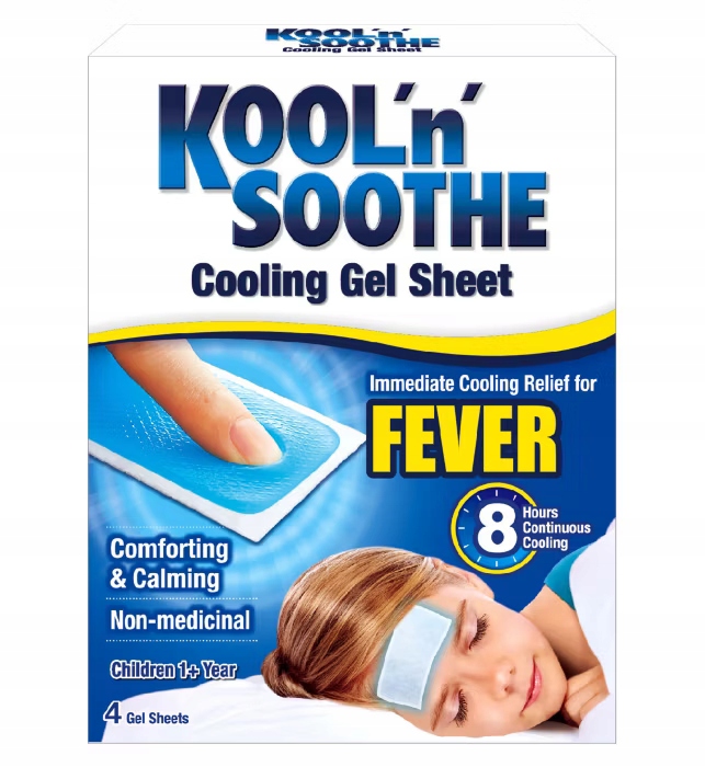 Kool n Soothe Plastry Chłodzące Na Migrenę Przynoszące Ulgę Chłodzą 4 szt.