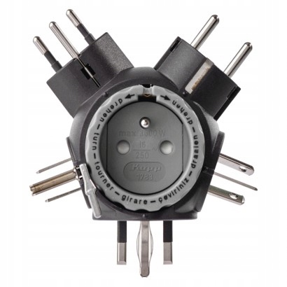 

Adapter podróżny do Ameryki, Afryki, Azji czarny