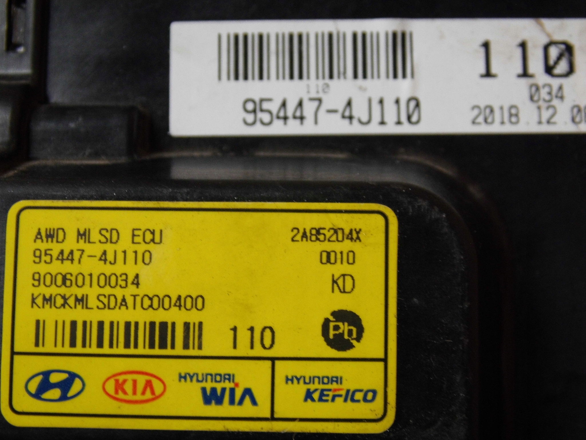 Kia Sitnger module control unit transmission 4x4 4WD 95447-4J110