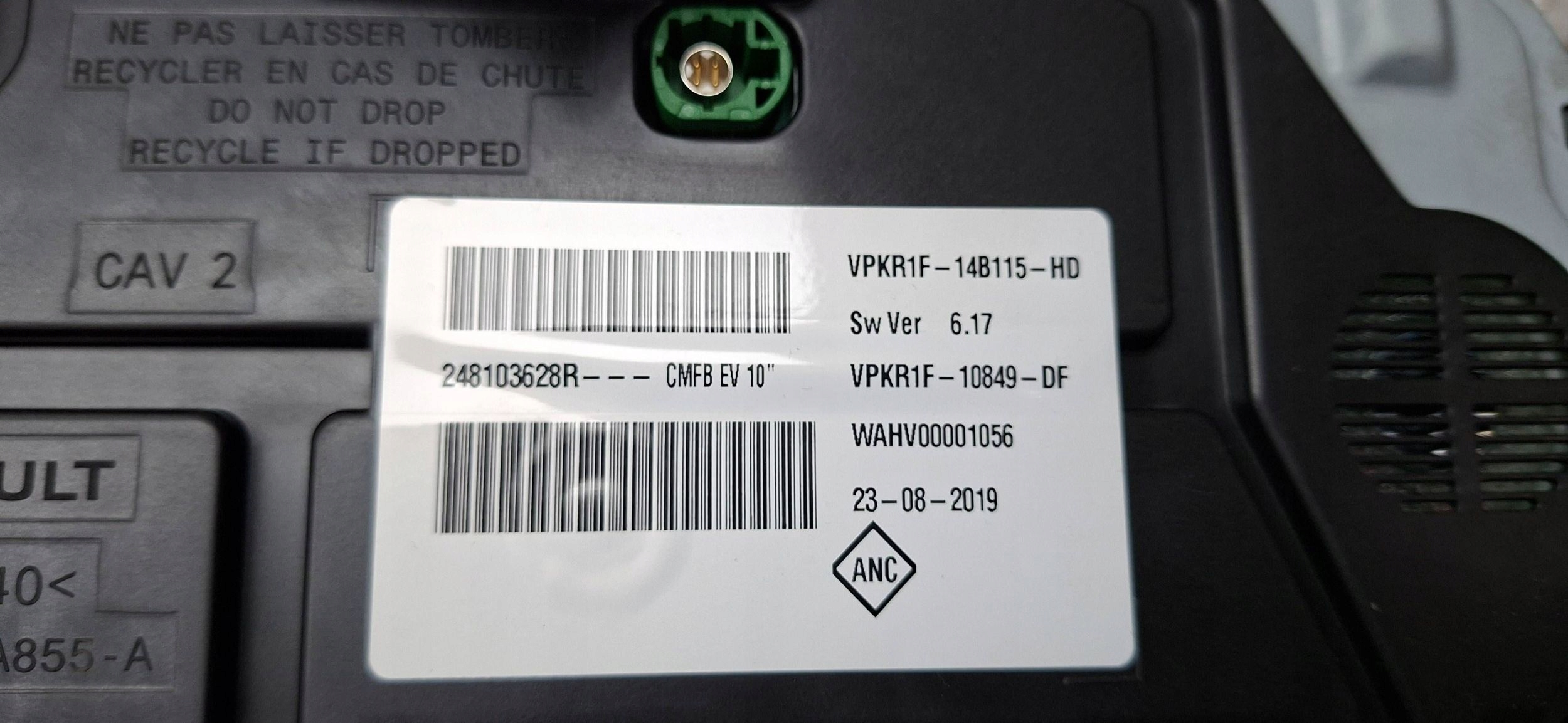 dials 248103628R RENAULT ZOE II 2019