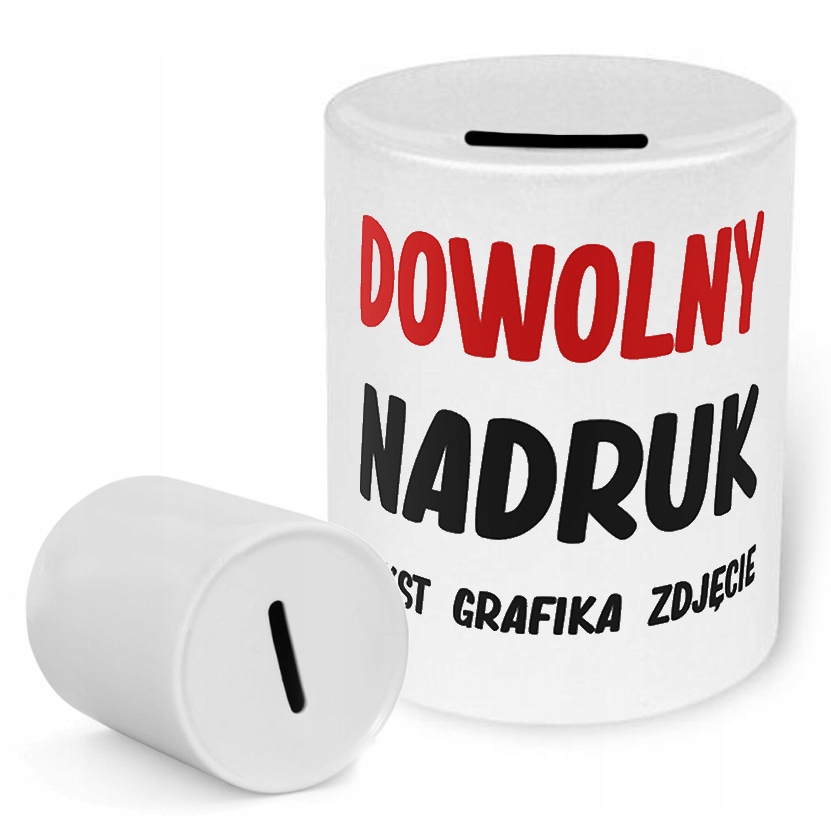 

Skarbonka Z Twoim Nadrukiem Zdjęciem Grafiką
