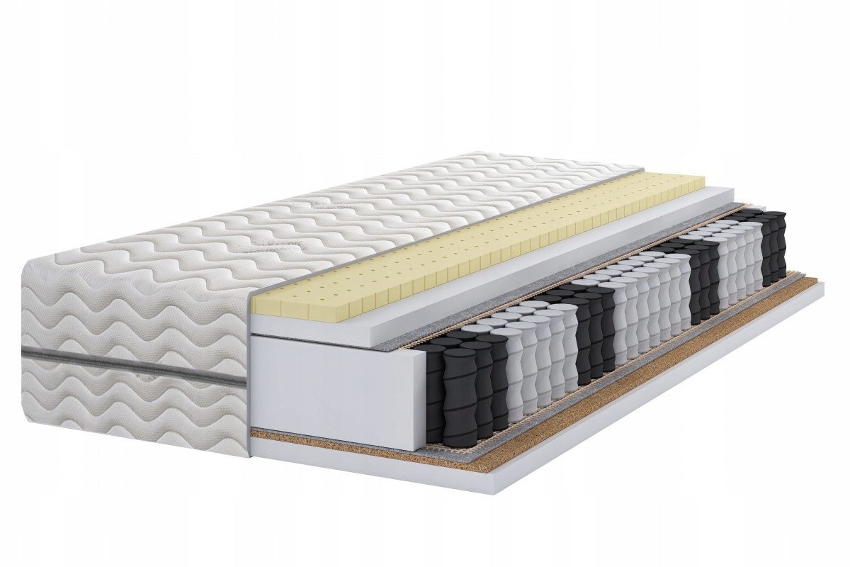 Materac 7 stref Pocket Lateks Kokos H3 H4 70x180