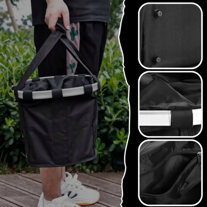 КОШИК ДЛЯ ВЕЛОСИПЕДА НА КЕРМО КОШИК ДЛЯ ВЕЛОСИПЕДА ПРИКРІПЛЕНА СУМКА + ТРИМАЧ Фронтального типу