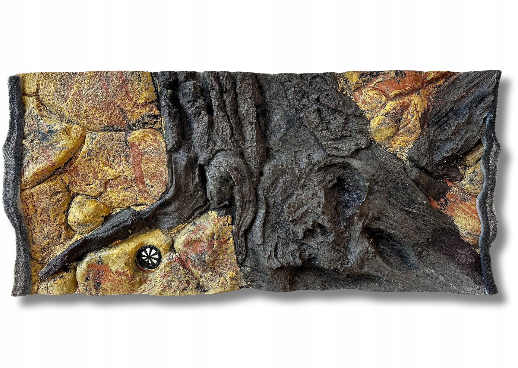 Levně Strukturované vnitřní pozadí pro akvárium Amazonka 80x40 cm.