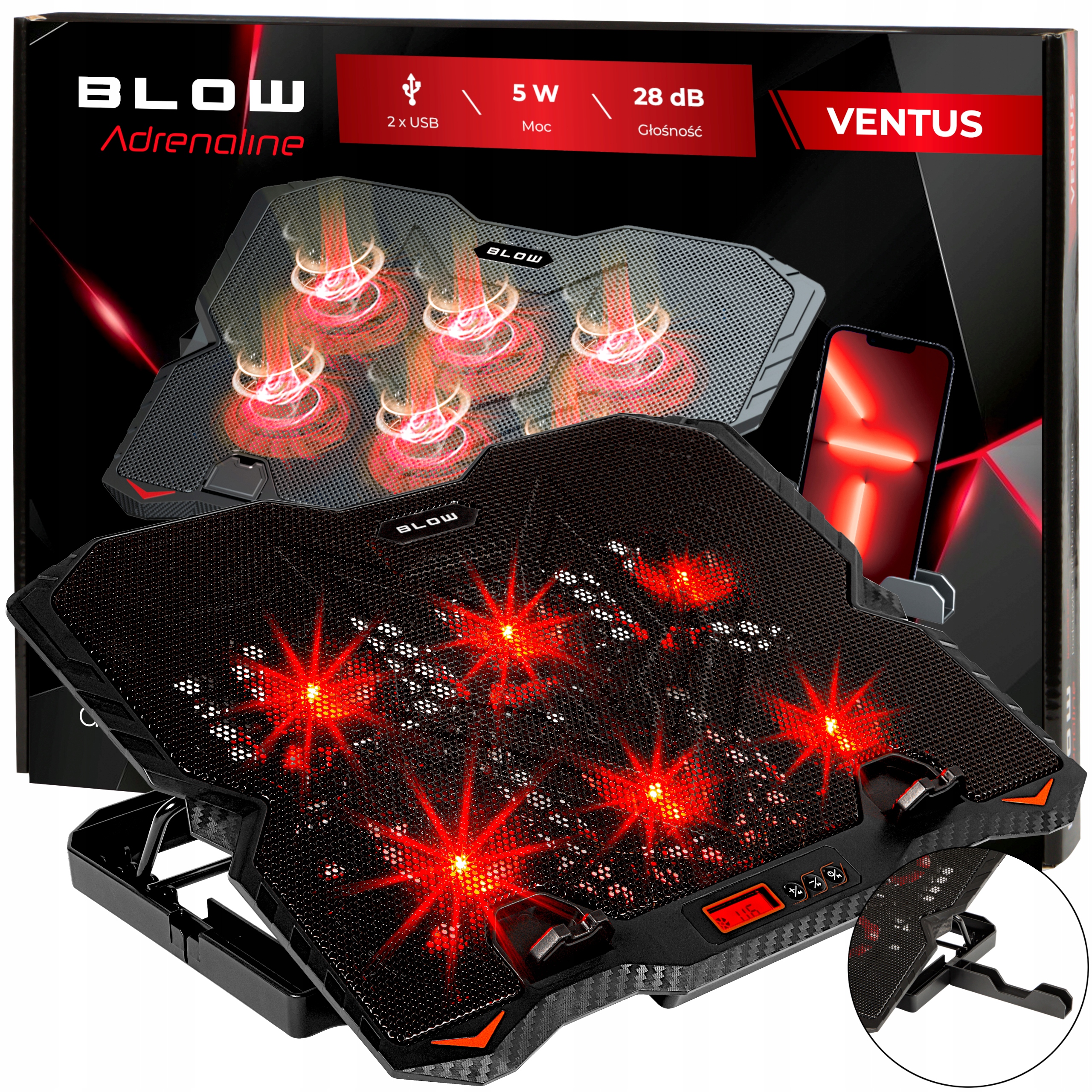 

Podstawka Podkładka Chłodząca Laptop Led Hub Usb