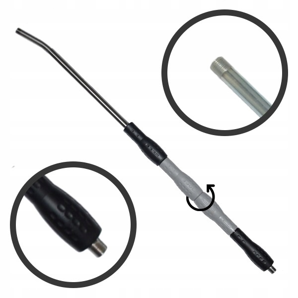 Ohýbaná lanka Iso 88 1000 mm Karcher Kranzle Ehrle Nilfisk Alto šedá