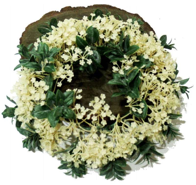 

Wianek Drobne Kwiatuszki Ecru 25 cm