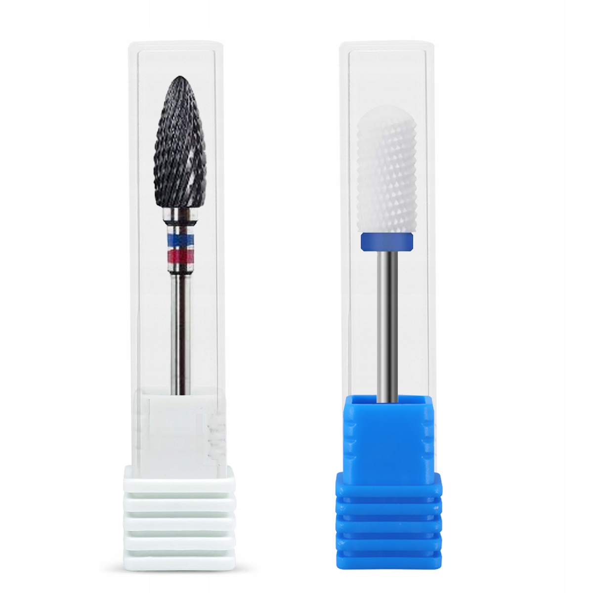 Zestaw frezów ceramicznych 1+1 gratis Frezy do paznokci hybryd WALEC STOŻEK