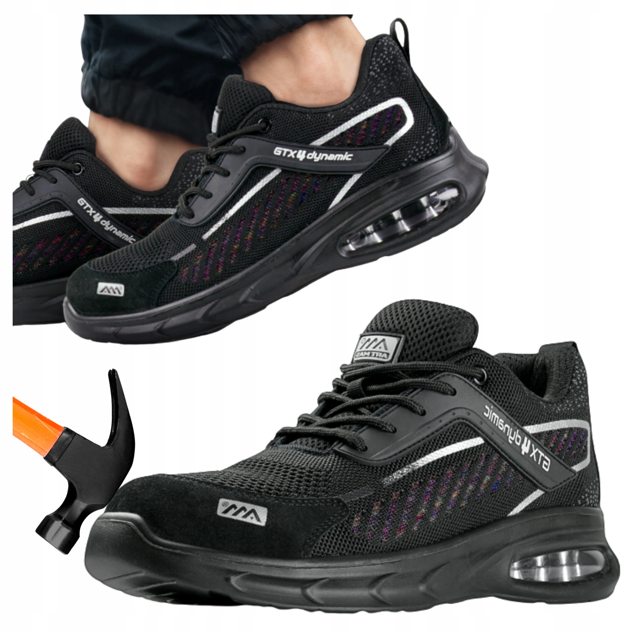 Buty robocze męskie S1 Bhp Sneakersy sportowe z Noskiem Oddychające Air 43