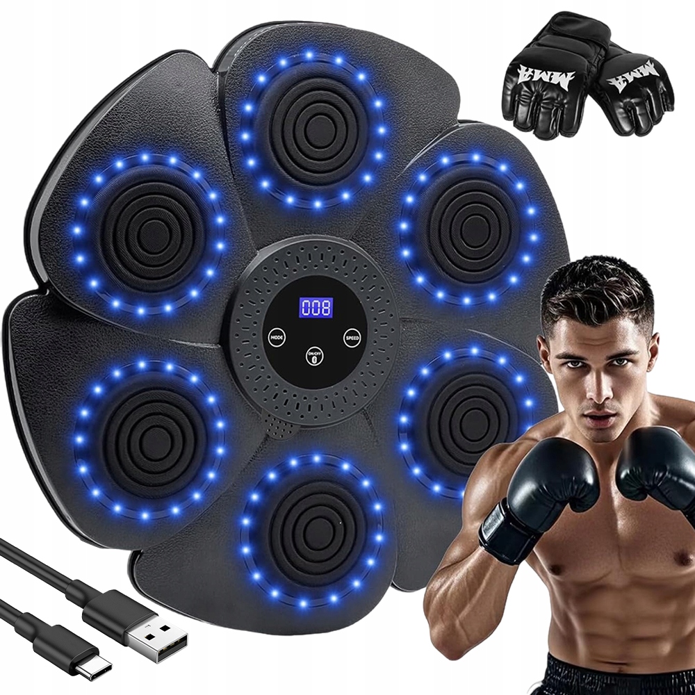 Maszyna Bokserska Z Muzyką Bluetooth, 9 Trybów, Odpowiednia Dla Leniwych