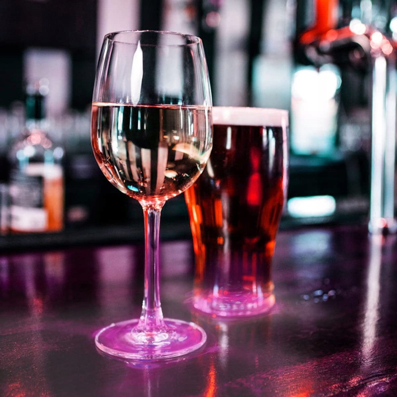 PODSTAWKI POD SZKLANKI KOLOROWE LED ZESTAW 5 szt. Marka inna