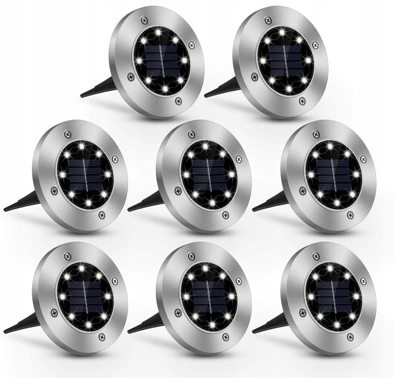 

8x Lampka ogrodowa Solarna Schodowa wbijana Led Cw