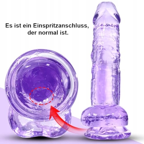 LILA Realistyczny Dildo 21 cm Dla Dorosłych G Punkt Anus — miniatura 5