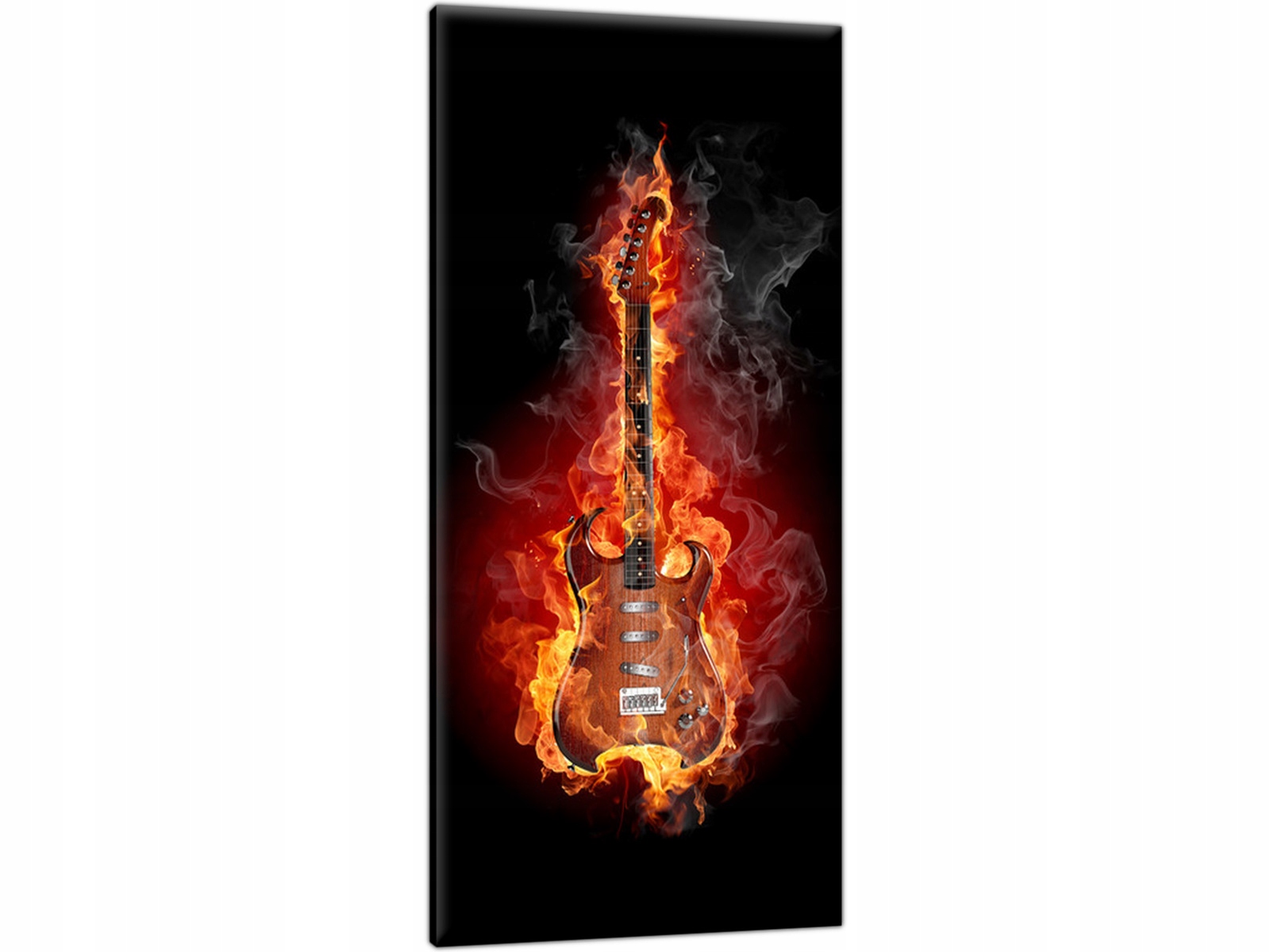 

Ognista Gitara Muzyka Rock Metal 55x115 Obraz