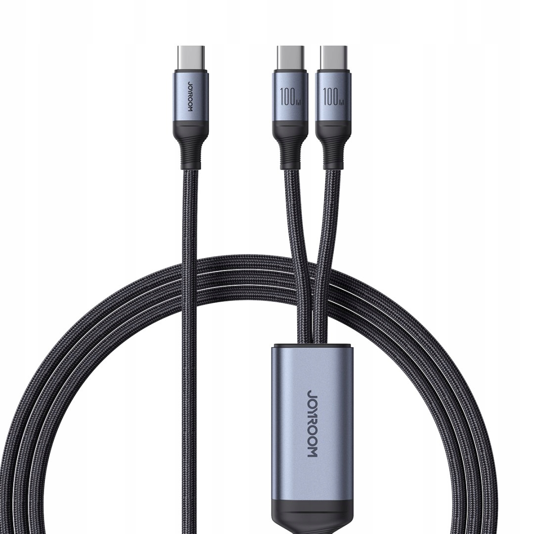 2w1 Kabel przewód Speedy Series Usb-c 2x Usb-c 1.5m czarny