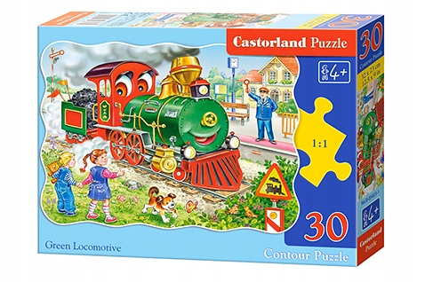 

Castor Puzzle 30 Zielona Lokomotywa Produkt Polski