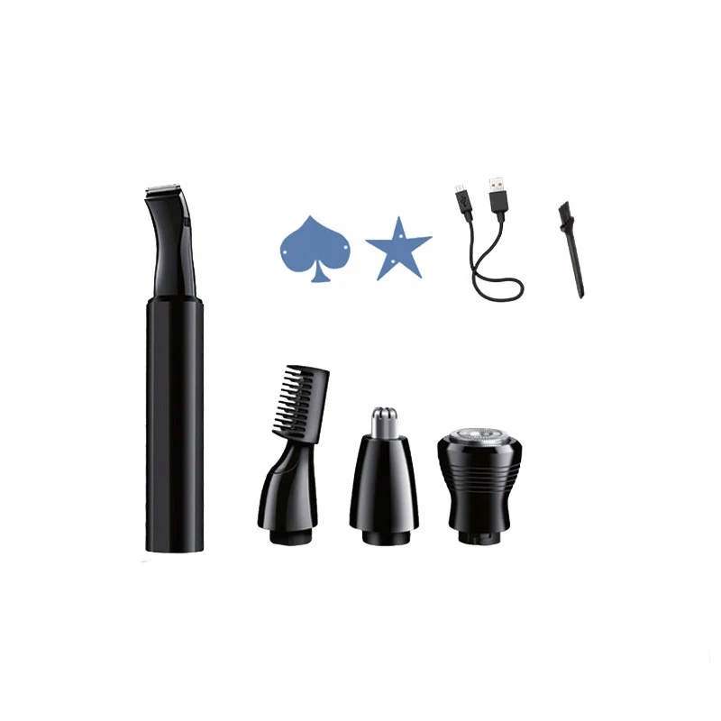 Kemei 4 IN 1 Facial Hair Remover Men Pubic Hair Removal Electric Razors