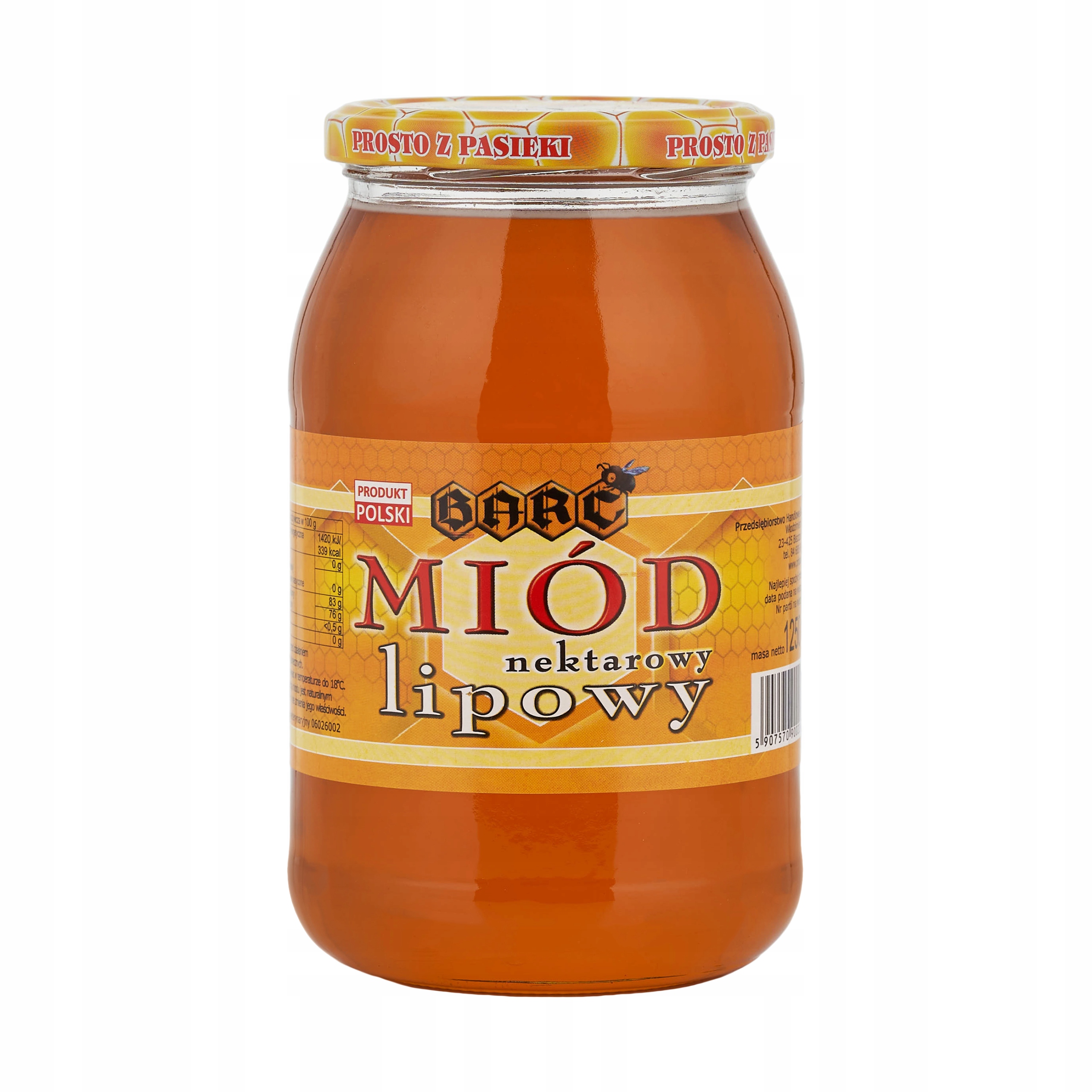 Levně Lipový med polský 1250 g 0,9 L přírodní med přímo od včelaře