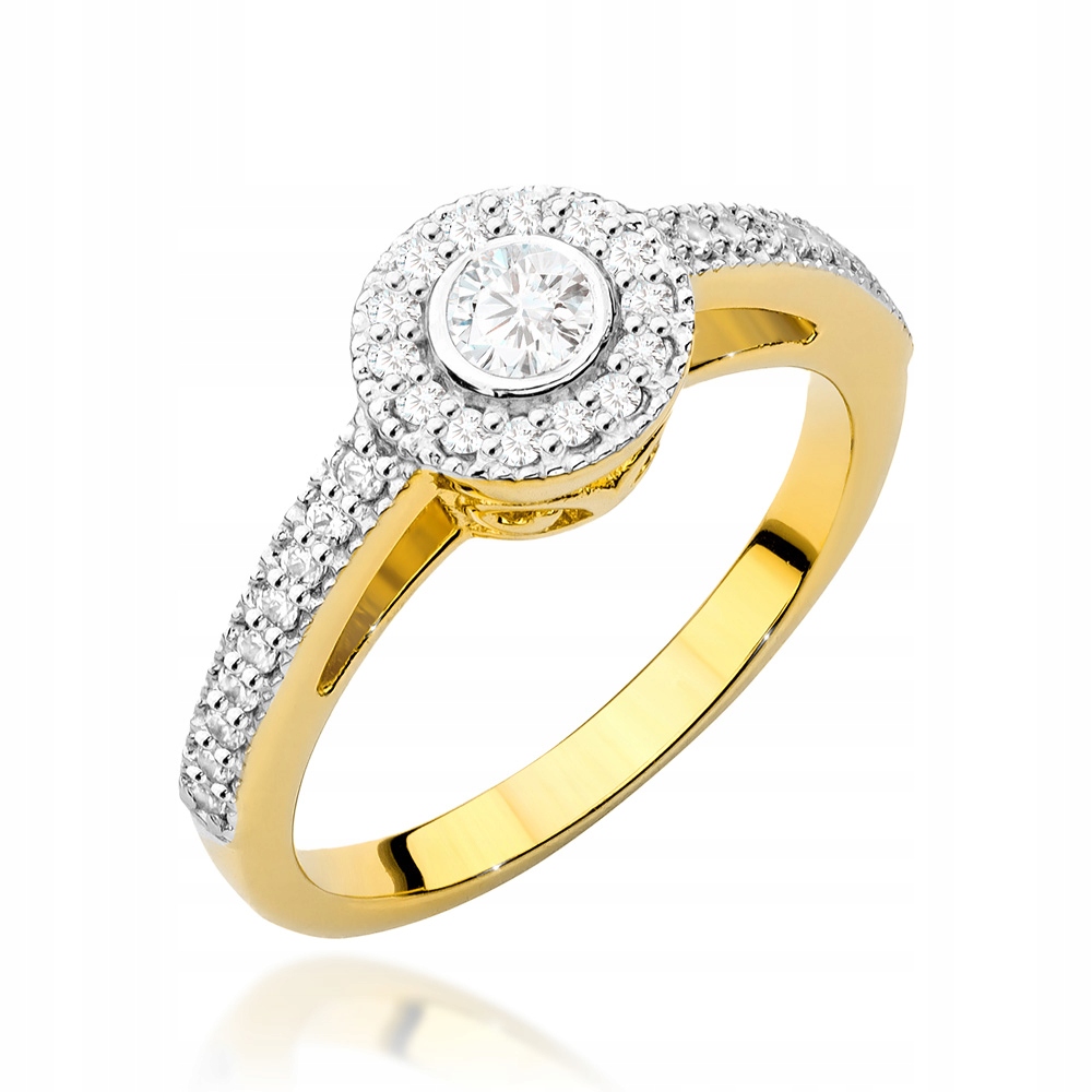Prstýnek s brilianty 0,37 ct zásnubní zlatý 585