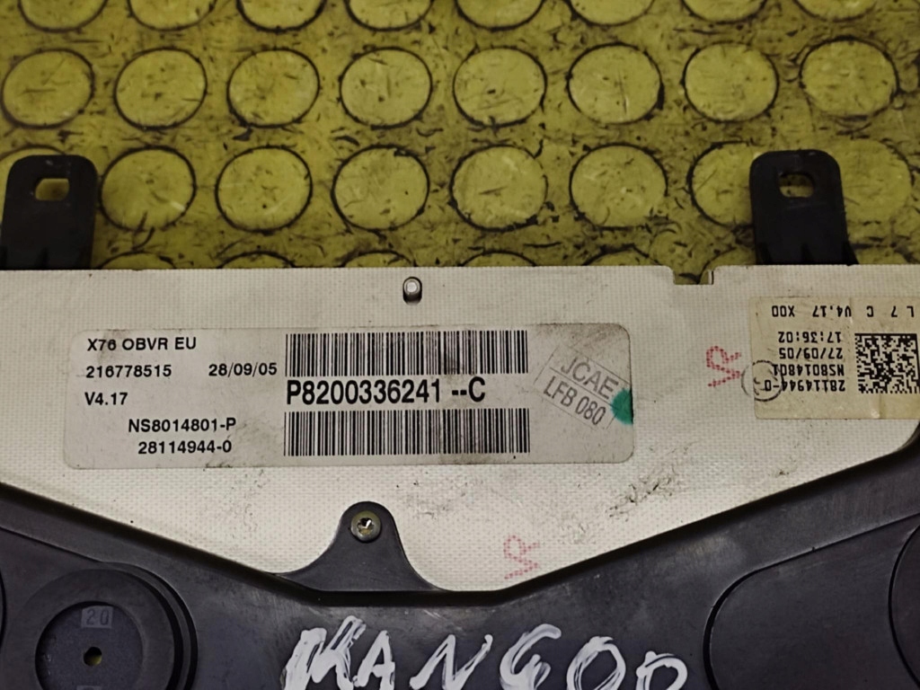 RENAULT KANGOO dials P8200336241C