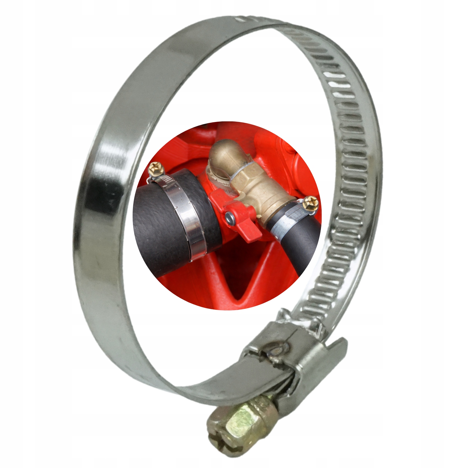 Opaska zaciskowa ślimakowa 9mm średnica 32-50mm, stal nierdzewna, 10 sztuk