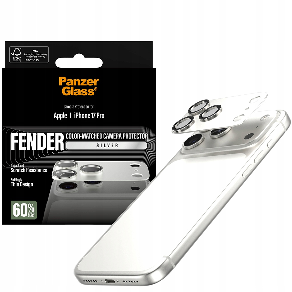 Szkło hartowane PanzerGlass na aparat do iPhone 17 Pro, osłona, 9H, szybka