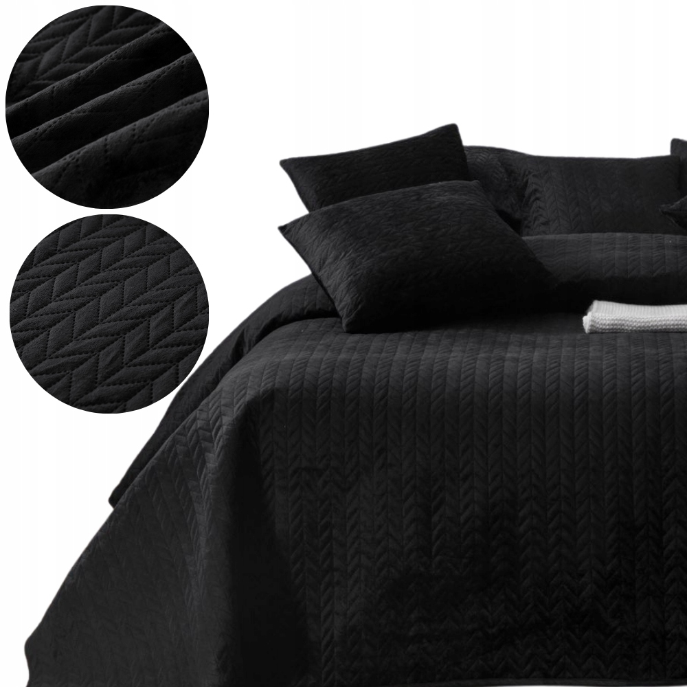 Černý Přehoz Na Postel Velvet 200X220 Moxie