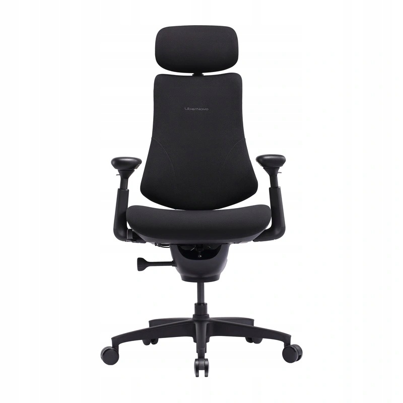 Krzesło Ergonomiczne Libernovo Omni Se 48 cm Biurowe Z Zagłówkiem Czarne