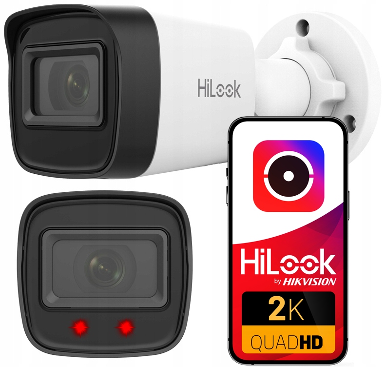 Ip kamera 4MPx HiLook od Hikvision 2.8MM IR20m Detekce Pohybu IPCAM-B4-P
