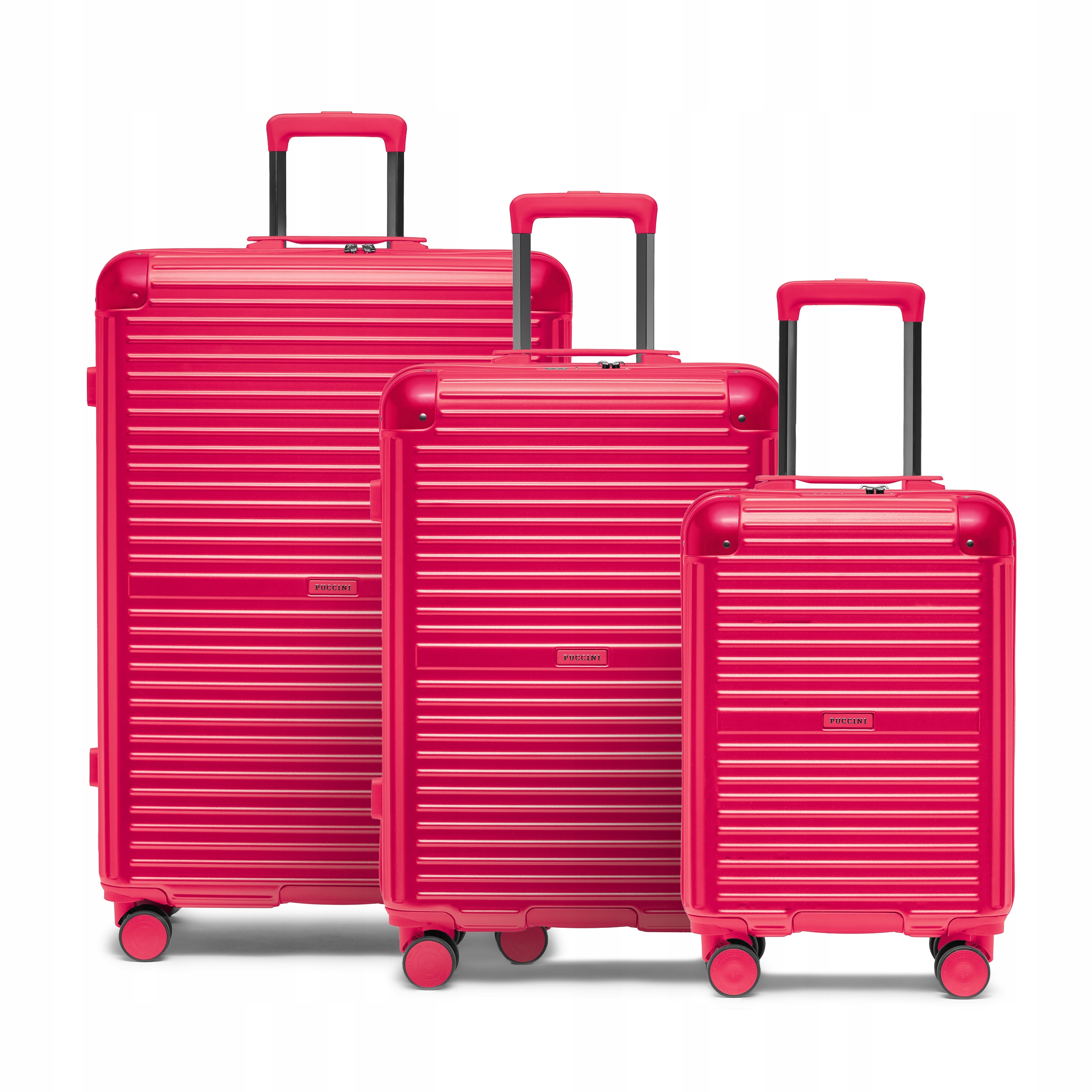 Puccini Zestaw Walizek Podróżnych Poliwęglan Pc Komplet Twarde 3w1 PC034-3