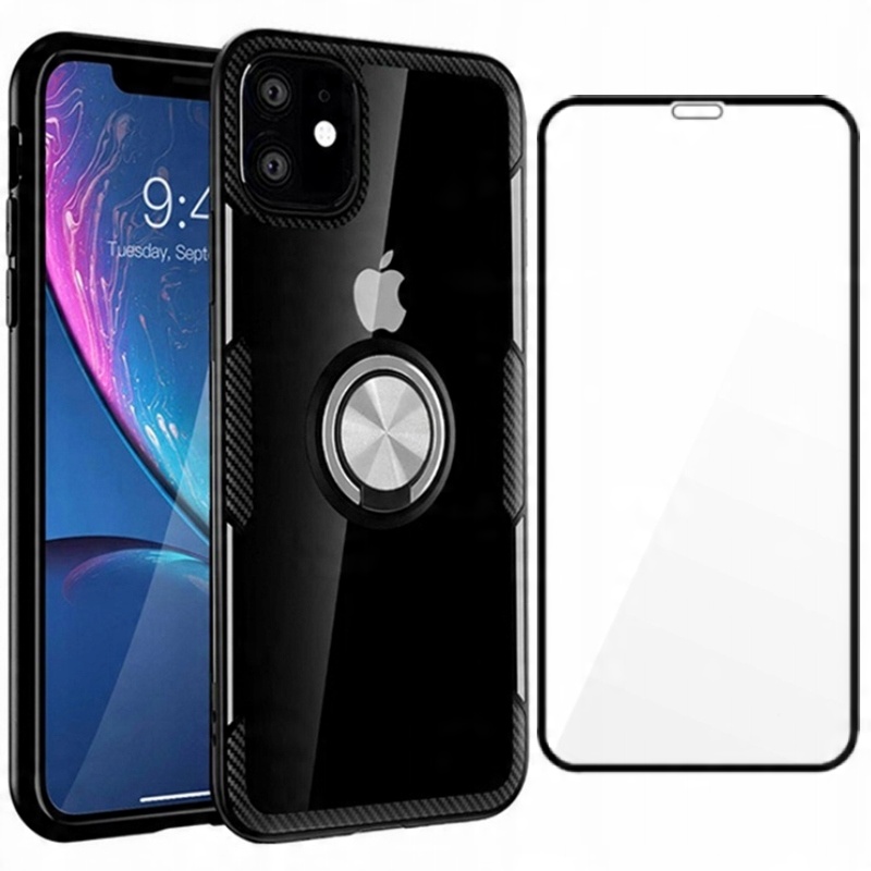 

Etui Szkło do iPhone 11 pancerne Ring Holder