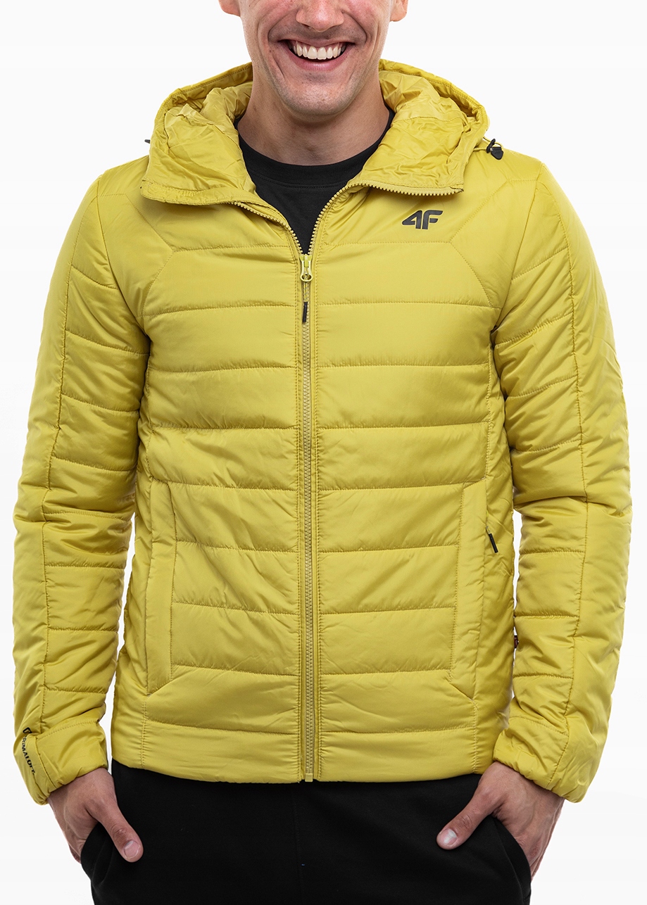 4F Zimní bunda pánská s kapucí péřová pohodlná teplá vel. L