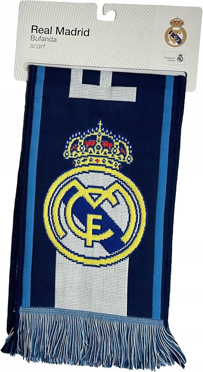 Oficjalnie licencjonowany szalik kibica fana Real Madryt 140 x 20 Hologram