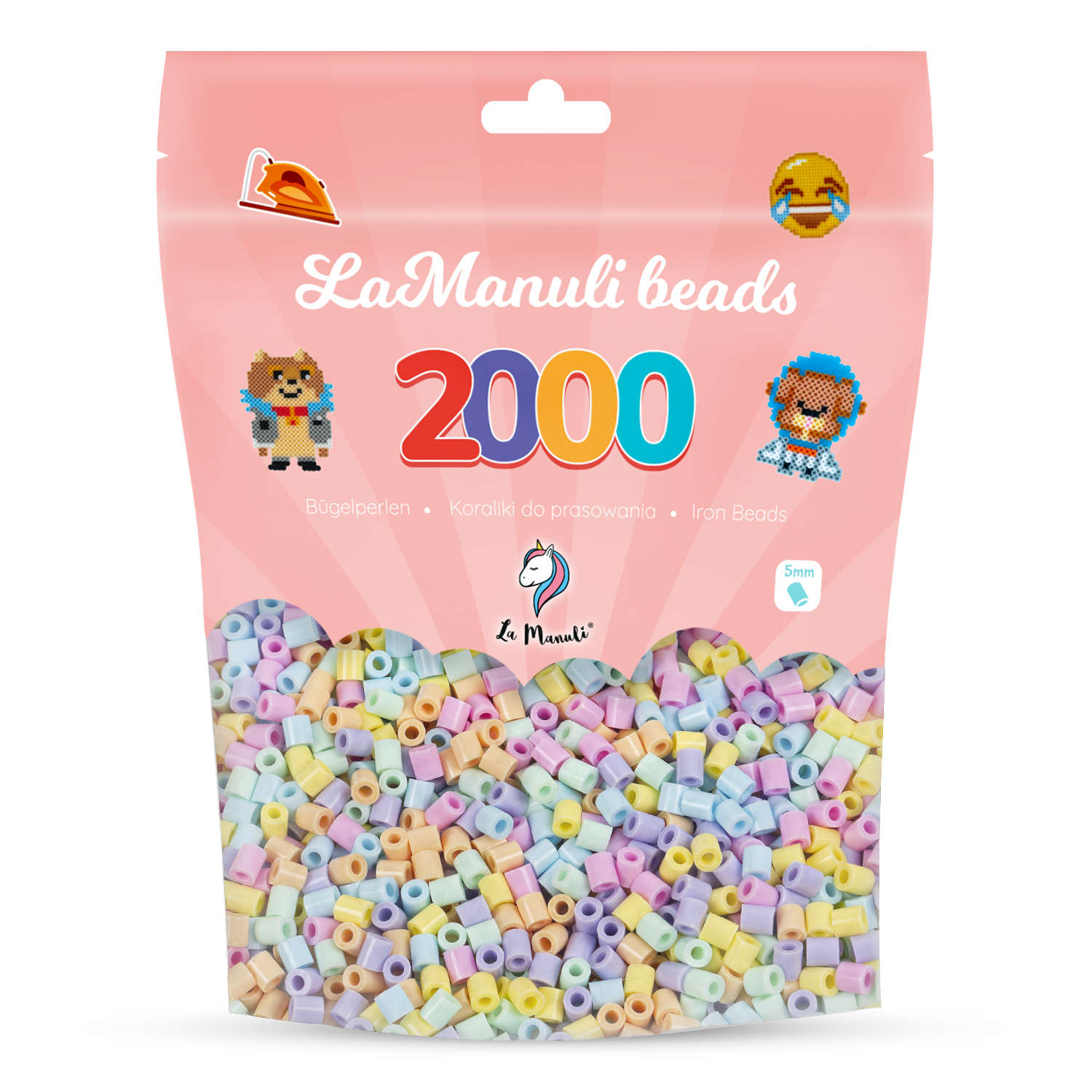 

Koraliki do prasowania 2000 Pastelowe Korale 5mm