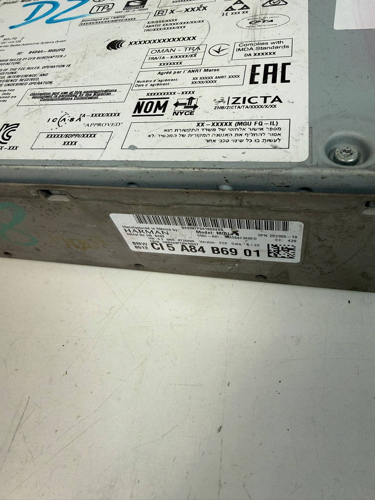 BMW X4 G02 G01 5a84b69 RADIO Navigation TUNER MGU