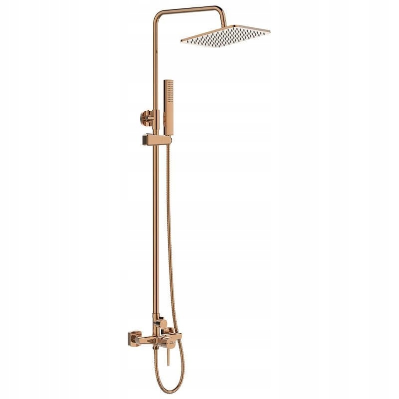 Sprchový set Pola Ružové Zlato s batériou a antikameňom 80KX