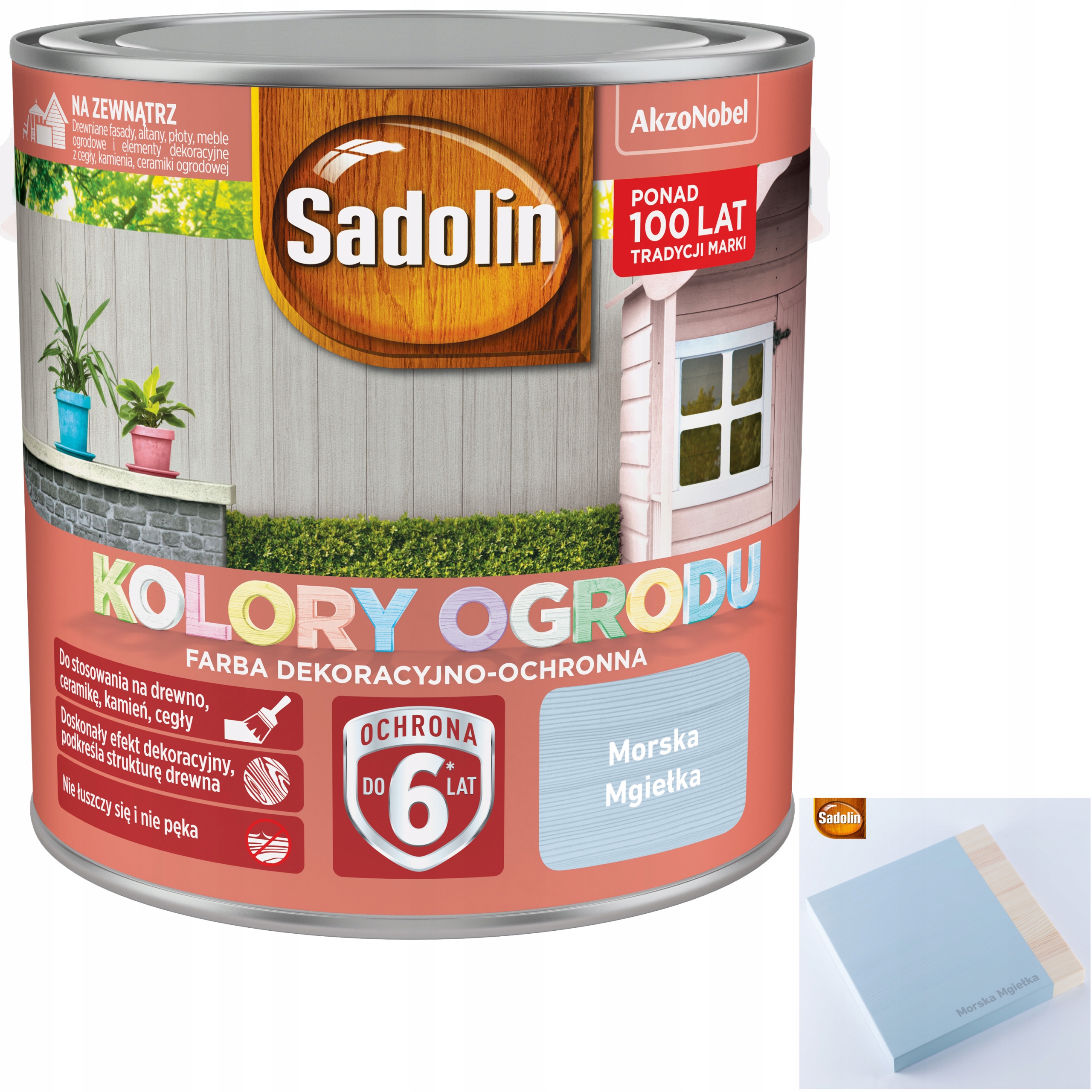 Sadolin Akzo Farba Ogrodu Morska Mgiełka 2,5L