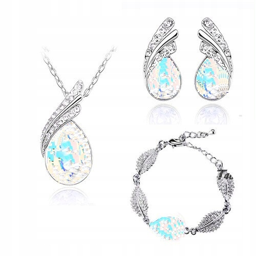 

Srebrny komplet biżuterii Swarovski -50% Migdał