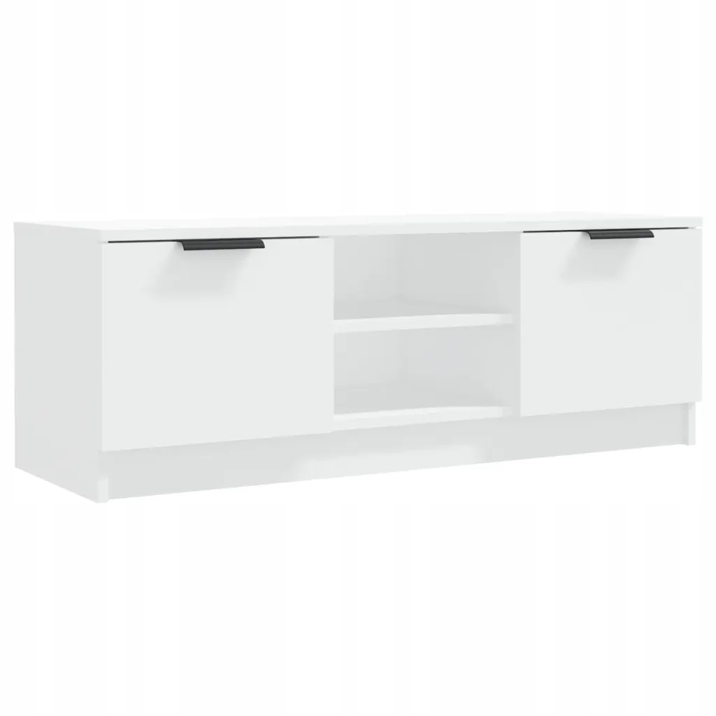 Tv skříňka z dřevěného materiálu, bílá, 102 x 35 x 36,5 cm
