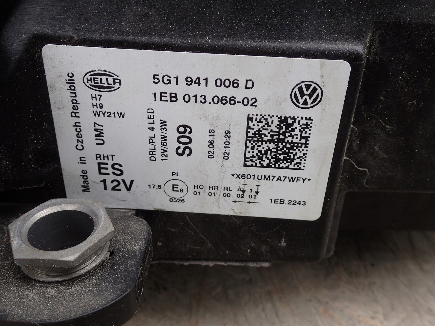 light right VW GOLF 7 VII LIFT LED 5G1941006D