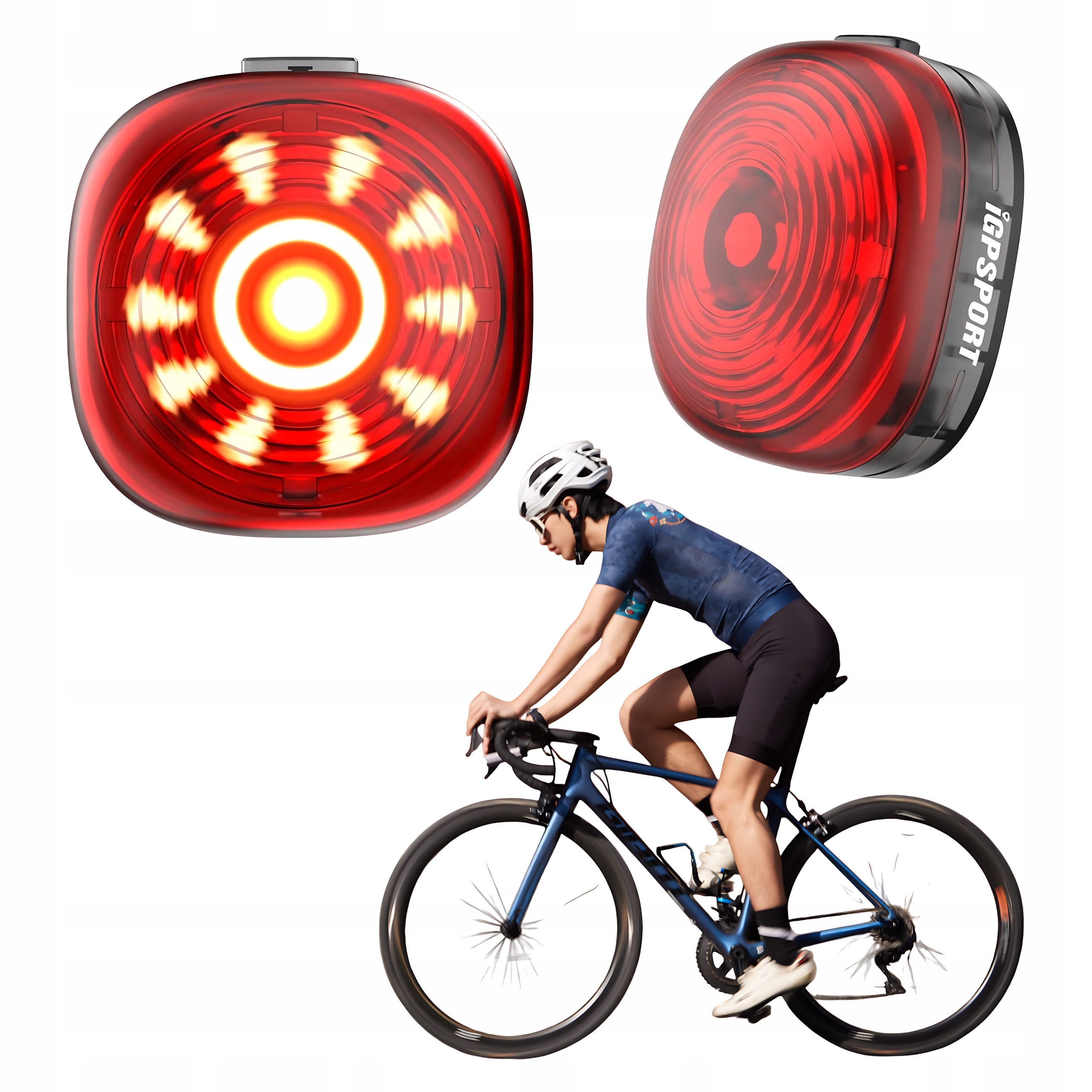 Bezdrátové zadní světlo na kolo Igpsport Tl30 Smart 6 režimů regulace